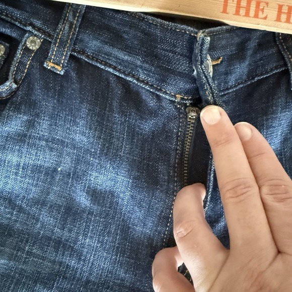 Gap Jeans Women's Size 12 Long Blue Curvy Low Rise Dark Wash Bootcut Y2K Casual - Picture 4 of 12